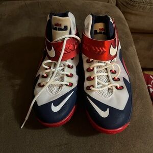 Nike Basketball Sneakers - White, Navy, Red